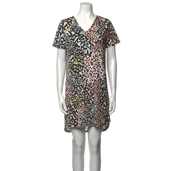 Christian Siriano Printed Mini Shift Dress in Multi Size Small - Picture 1 of 8